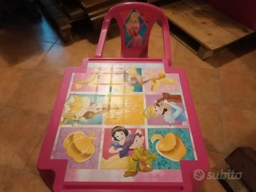 Tavolino e sedia principesse Disney