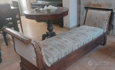 Chaise longue / dormeuse antica da restaurare