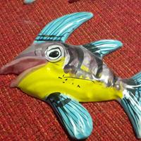 2 ceramiche pesci Scotto + ippocampo vintage