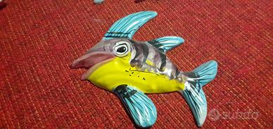 2 ceramiche pesci Scotto + ippocampo vintage