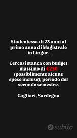 Stanza max. 250/60 studentessa