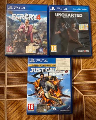 Lotto di 3 Giochi ps4
