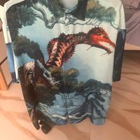 Camicia Valentino garden dragon in seta