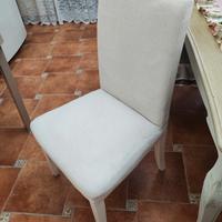 4 sedie da cucina tappezzate 