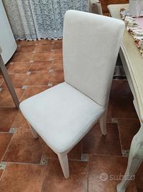 4 sedie da cucina tappezzate 