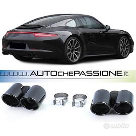 Terminali di scarico neri Porsche 911 991.1 11-15