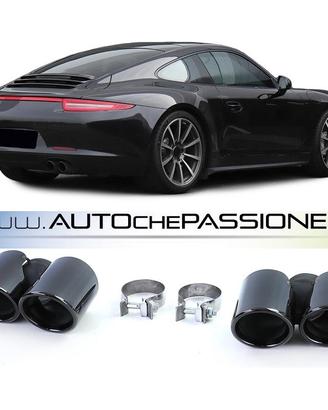 Terminali di scarico neri Porsche 911 991.1 11-15