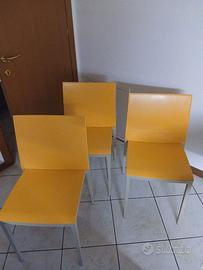 n. 3 sedie impilabili Bicolore - Over