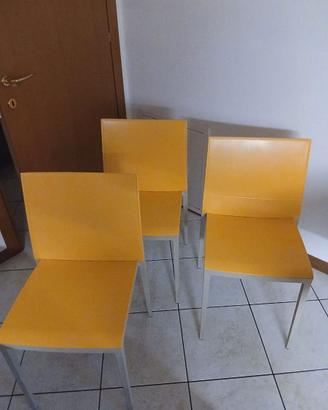 n. 3 sedie impilabili Bicolore - Over