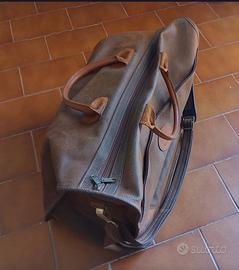 Borsone da viaggio i pelle scamosciata