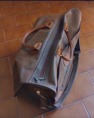 Borsone da viaggio i pelle scamosciata