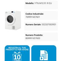 Indesit asciugatrice  nuova 9kg