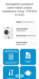 Indesit asciugatrice  nuova 9kg