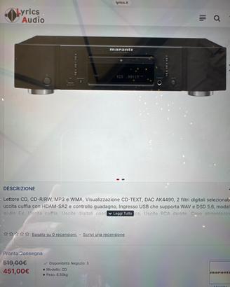 MARANTZ CD 6700  Modello 2025