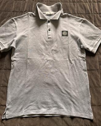 Stone Island Polo Uomo XL Grigio Slim Fit
