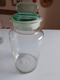 Antico vaso Albarello in vetro 