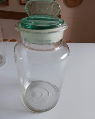 Antico vaso Albarello in vetro 
