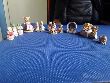 12 statuette vintage in resina pesante 