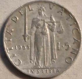 L. 5 1955 Città delVaticano Pio XII Commemorazione