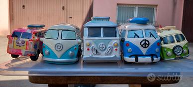 Salvadanaio terracotta Volkswagen T1.