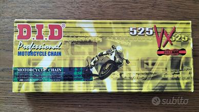 Catena moto DID 525 VX Gold & Black 110 maglie
