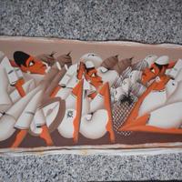 3 Dipinti etnico su tela