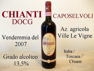 Vino CHIANTI 2007 13,5% CAPOSELVOLI VILLA LE VIGNE
