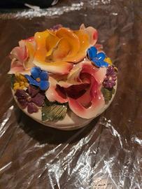 Antica scatola ceramica Capodimonte 