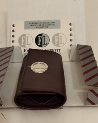 Portachiavi Vintage Francois Lepetit in pelle 