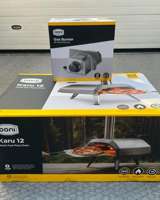 Ooni Karu forno pizza a gas/legna con gas burner
