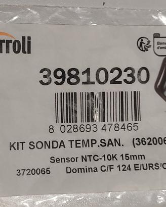 Sonda sensore temperatura caldaia JOANNES 