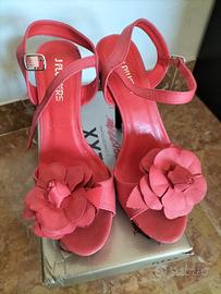 Sandali eleganti rosso corallo n 40 
