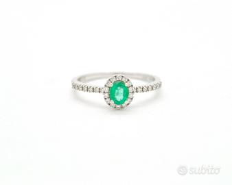 Anello Bibigi smeraldo e diamanti
