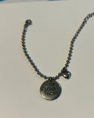 Bracciale Sagapo’ scritta stai senza pensieri