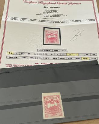 San Marino 1916 - Pro Croce Rossa 10c+5c Non Emess