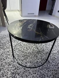 Tavolino da salotto in marmo rotondo