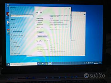 Notebook HP DV6700 Intel core 2 T9300, win 10