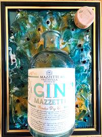 QUADRO CON BOTTIGLIA GIN MAZZETTI