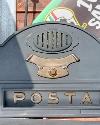 CASSETTA POSTALE BUCA LETTERE IN GHISA E OTTONE