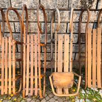 Vecchie slitte a ricciolo