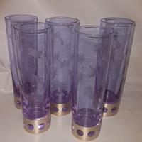 Bicchieri vintage viola base argento 800