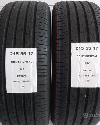 2 gomme 215 55 17 continental a755