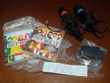 Microfoni Originali SingStar PS3 +2 Giochi SING IT