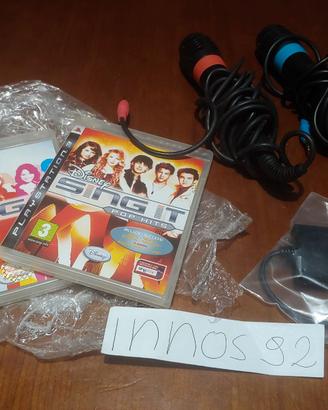 Microfoni Originali SingStar PS3 +2 Giochi SING IT