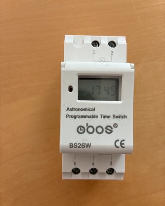 Timer astronomico programmabile DIN – Obos BS26W