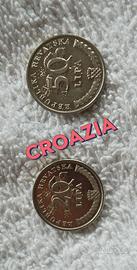 Croazia 2 Monete Lipa anno 1993 e anno 1997