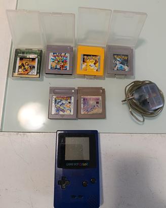 gamboy color + giochi e caricabatterie 