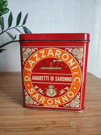 Latta vintage Lazzaroni Amaretti Saronno, anni 70