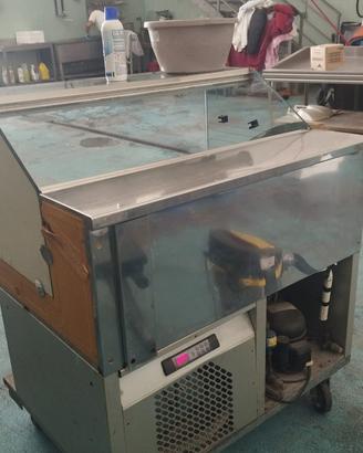 Vetrina Refrigerata Inox su Ruote da Banco