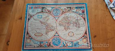 Puzzle MB 1000 Mappamondo.  Usato e completo!